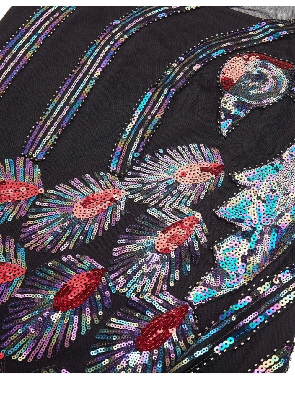 BABEYOND Coucoland 1920s
Peacock Flapper Dress for Women, M, Black, Multicolor - Picture 12 of 15